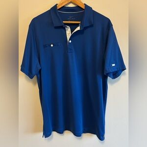 Nike Dri Fit Mens Blue Golf Polo Shirt Size L MSRP $100 AT8940-438 Like New